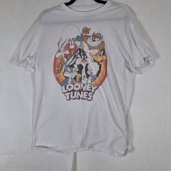 Loony tunes 100% Cotton white tshirt size large - Picture 1 of 4